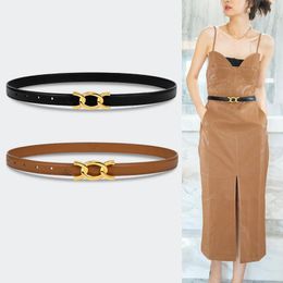 Belts Women's Leather Fashion Belt Dress With Waist Closed Black Jeans