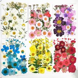 Decorative Flowers 1 Pack Dried UV Resin Flower Stickers Dry Beauty Decal For DIY Epoxy Filling Jewellery Decoration Party
