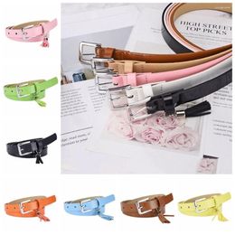 Belts Y2k Tassel Patent Leather Belt Pendant Colourful Gothic Waistband Square Pin Buckle Korean Style