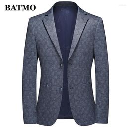 Men's Suits BATMO 2024 Arrival Spring Plaid Blazer Jackets Men Casual 6861