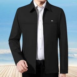 Men's Trench Coats Great Spring Jacket Simple Long Sleeve Men Coat Wear-resistant