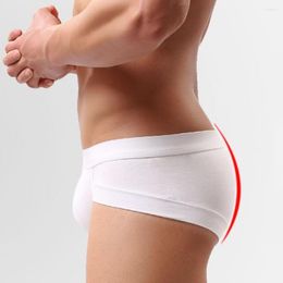 Underpants Stylish Men Lightweight Sexy Pure Colour Boxer U Convex Soft Fabric Briefs For Workout