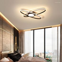 Chandeliers Simple Modern Bedroom Lamp Warm Nordic Ins Line Led Ceiling Study 2023 Net Red Lighting