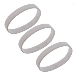 Strand 3X Fashion Silicone Rubber Elasticity Wristband Wrist Band Bangle White