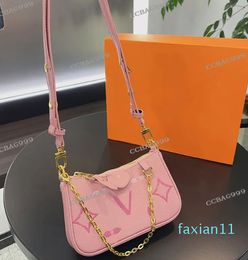 Mini Coin Purse Zipper Women Designer Bag Gradual Old Flower Gold Chain Adjustable Leather Strap Cross Body Shoulder Handbag Luxury Sacoche 3 Colours 21x11cm