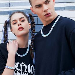 Necklace Earrings Set Rap Hip-hop Rock Cuban Chain Trendy Brand Stainless Steel Chains Designer Jewellery
