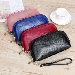 Ladies Designer Long Handbags Wallets Fashion Casual Large Capacity Shell Bags for Women Zipper Pu Leather Coin Purse Clutch Phone Bag