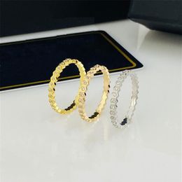 love ring mens rings classic luxury designer Jewellery women Titanium steel Alloy Gold Plated Silver Rose Never fade Not allergic271T