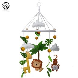 Wall Stickers Felt Baby Crib Mobile Jungle Safari Nursery Mobiles Animal Hanging Carousel 230928