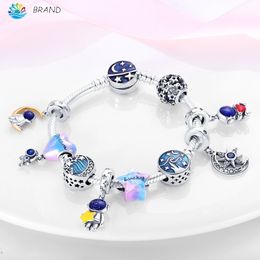 For women charms authentic 925 silver beads Starry Sky Series Lucky Beads