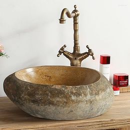 Bathroom Sink Faucets Stone Creative Wash Basin Natural Marble