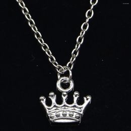 Chains 20pcs Fashion Necklace 13x14mm Crown Pendants Short Long Women Men Colar Gift Jewellery Choker