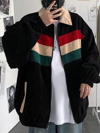 Women's Jackets Gothic Style Men's Stripe Loose Harajuku Aesthetics Retro Corduroy Casual Coat Learn Winter Courtyard Jacket