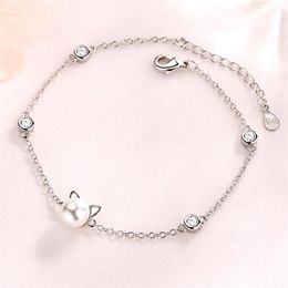 New style bracelet female cute pearl kitty bracelet Valentine's Day confession to send girlfriend jewelry bracelet whole340l