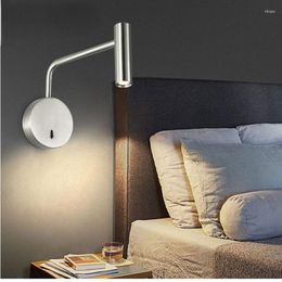 Wall Lamp Mounted Dimmable Reading Gooseneck LED Light Bedside Headboard Surface Mount 360degree Flexible