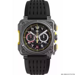 2024 Hot Sale Wristwatches BR Model Sport Rubber Watchband Quartz Bell Luxury Multifunction Watch Business Stainless Steel Man Ross Wristwatch orologio uomo