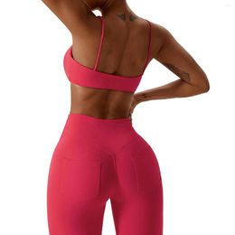 Active Sets Women Lightweight Soft Comfort Quick Dry Scrunch Running Leggings And Bra Set Solid Colour Outdoor Yoga