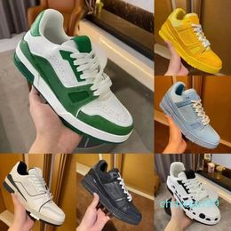 2023 Luxury designer Casual Shoes Trainer Orange White Sneakers Denim Trainers Low Cut Sneakers Good quality size 35---46With Box