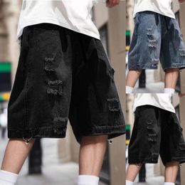 Men's Jeans Mens Summer Loose Straight Leg Casual Pocket Denim Quarter Shorts Glitter Women Boys Sleepers Warm And Tote