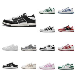 Designer Casual Shoes Skel Top Low Genuine Leather Sneaker Designer Men Spring shoe Leather Bones Skeleton applique upper low-cut runner men Women Sneakers