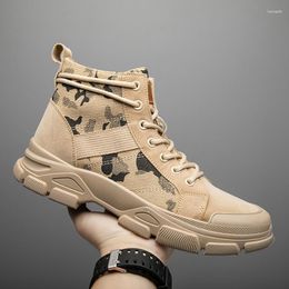 Boots Men's 2023 Autumn Camouflage Waterproof Trend Casual Retro Desert Military