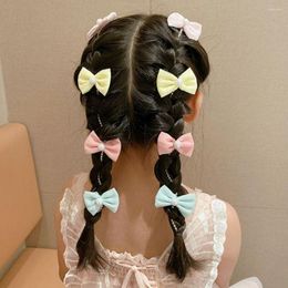 Hair Accessories Vintage Flower Sweet Bowknot Elegant Fairy Children's Chain Korean Style Clip Lovely Pearl
