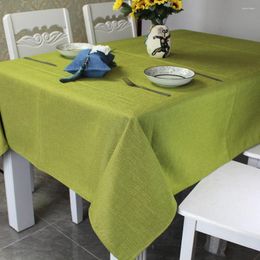 Table Cloth Pure Colour Small And Fresh Art Cotton Flax Thickening Plain Contracted _Jes386