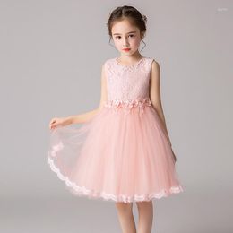 Girl Dresses Arrival Dress For Wedding Birthday Party Kids Sleeveless Beading Father And Daughter Ball Gown Children Clothes Vestido