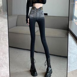 Women's Jeans Sexy Women Street High Waisted 2023 Autumn Spring Skinny Pants Elastic Denim Ladies Summer Ankle-length Pantalones Mujer