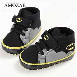 First Walkers Baby Boys Fashion Sneakers Print Cartoon Pattern Soft Sole First Walkers Infant Toddler Indoor Shoes For 0-18M 230928
