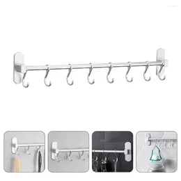 Hooks Kitchen Rail Movable Storage Hook Wall-mounted Hanging Punching-free Rack Rod Heavy Duty Ceiling