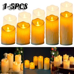 Candles 1 5PCS LED Battery Powered Led Tea Lights Christmas Decoration Flameless Candle Flickering Light Home Decor 230928