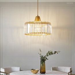 Chandeliers Nordic Light Luxury LED Chandelier Simple Modern Crystal Corridor Porch Bar Balcony Bedroom Bedside Lamp