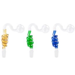 CSYC G113 Smoking Pipe Glass Bong Bowl 14mm 19mm Male OD 30mm Banger Bowl Twisted Tube Dab Rig Glass Pipes Water Perc Bubbler Bongs Smoking Bowls Accessories