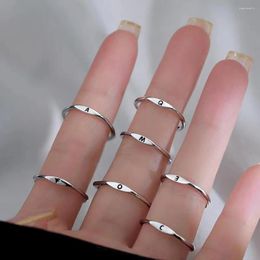 Cluster Rings English Letter A B C Overlap Opening Women Ring Copper Resizeable Fashion Simple Wedding Finger Jewellery Wholesale