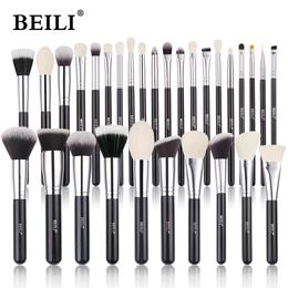 Makeup Tools BEILI Black Makeup brushes set Professional Natural goat hair brushes Foundation Powder Contour Eyeshadow make up brushes 230928