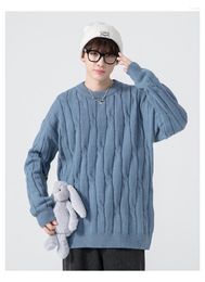 Men's Sweaters Autumn And Winter Crew Neck Lazy Wind Japanese Relaxed Fashion Fried Dough Twists Sweater Knits