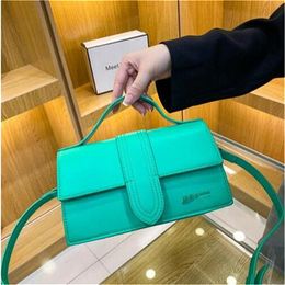 01 2023 fashion classical Women s bag Summer spring new solid letter color fashion PU Handbags shoulder small square bag