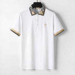 Yeni Erkek Stilist Polo Gömlek Lüks İtalya Mens 2023 Tasarımcı Giysileri Kısa Kollu Moda Erkek Yaz T Shirt Ceket Takip Asya Boyutu M-3XL