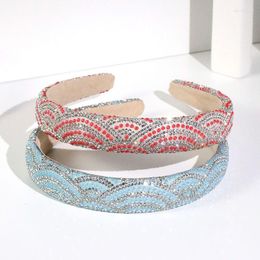 Hair Clips Full Cover Rhinestone Statement Hairbands For Women Fashion Chunky Crystal Bead Decorative Jewelry Headband Ladies