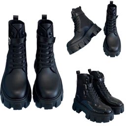 Botas de inverno botas de designer mulher sapatos de designer meia botas preto triplo preto branco clássico martin genuíno couro mulheres luxo tornozelo neve botas femininas plataforma