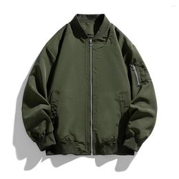 Men's Jackets Bomber Jacket Men Army Green Pilot Lightweight Autumn Casual Clothing Thin Coats