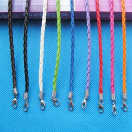 Faux Braid Leather Bracelet Cord 1 8inch Extender Chain 180mmX3mm10 Colours DIY Accessory Jewellery Making2329