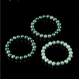 Jade Bead Bracelets Charm Gift Green Gemstone Jadeite Amulets Fashion Natural Jewellery