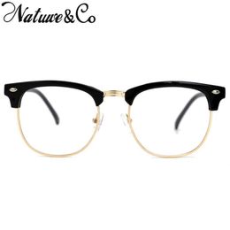 Fashion Sunglasses Frames Half Frame Eyeglasses Design Clear Lens Semi Rimless Woman Men Reading Glass Computer Eye Glasses 2021 N230K