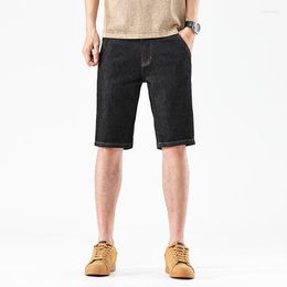 Men's Shorts Original Black Color Denim For Men Clothing Summer Thin Washed Distressed Jeans Half Pants Fashion Retro Oversize Casual