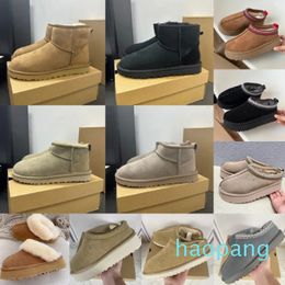 Designer Shoes Snow Boots Colour Snow Boots Sheepskin Shearling Women Ultra Mini Boot Slip Shoes Suede Upper Boot winter Disquette Shoes