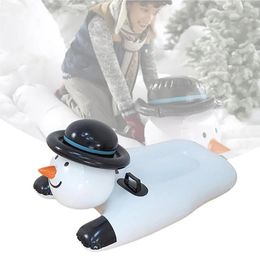 Snowboards Skis Snow Snowman Inflatable Thicken Reusable Tube Lovely Sled Sport Circle Wear-resistant Cold-resistant Handle Outdoor 230928