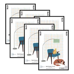 Frames Mainstays 18x24 Basic Poster Picture Frame Black Set of 6 230928