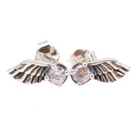 Earrings Pandorara Designer Luxury Fashion Women S925 Sterling Silver Pan Family Angel Wings Earrings Creative Angel Wings Feather Earrings